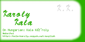 karoly kala business card